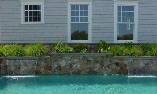 Pool with Waterfalls and Fieldstone by New View