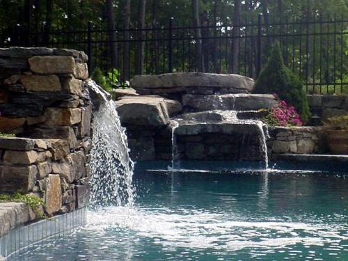 Double Waterfall pool by New View