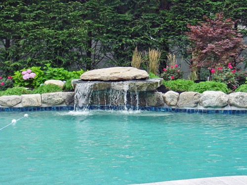 Pool Design with Waterfall and Landscape Construction by New View