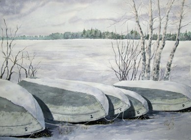 Seasons Past, Watercolor by Doug DeWolfe of New View