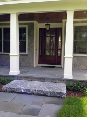 Blue Stone Walk, Veneer and Porch with Granite Step, by New View
