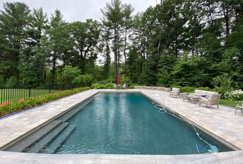 Pool design and stone work by New View