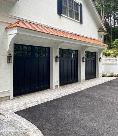 Granite apron meets driveway by New View